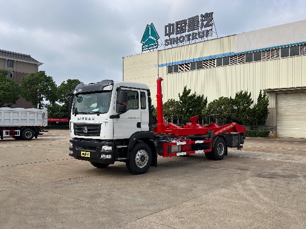 4x2重汽汕德卡【國(guó)六排放】干粉砂漿移動(dòng)筒倉-背罐車|華威馳樂牌SGZ5180ZBGZZ6C5型背罐車